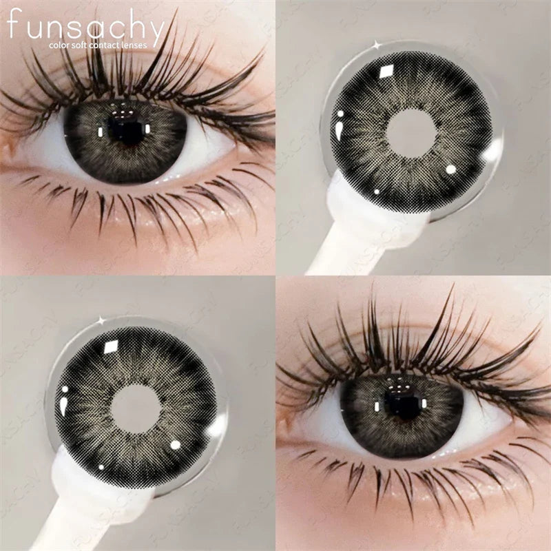 1 pair Colorcon Contact Lenses for Eyes Black Lenses Beautiful Cosmetic Pupil Blue Lenses Big Eyes Contacts Lens Yearly