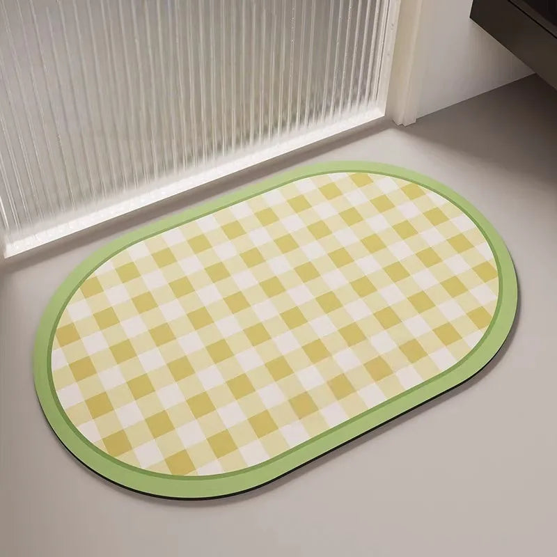 Dopamine Diatom Mud Bathroom Floor Mat Carpet Toilet Door Absorbent Quick Drying Anti Slip Foot Mat Kitchen Door Mat