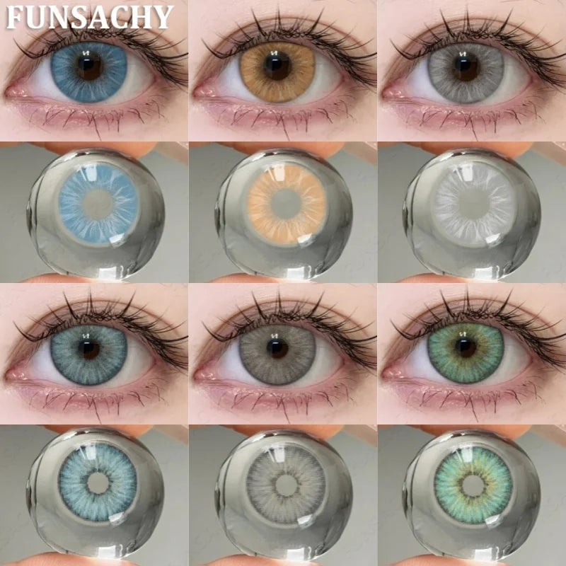 1 Pair Color Contact Lenses For Eyes Natural Gray Blue Beautiful Pupil Soft Natural Accessories Yearly Cosmetic Pupils