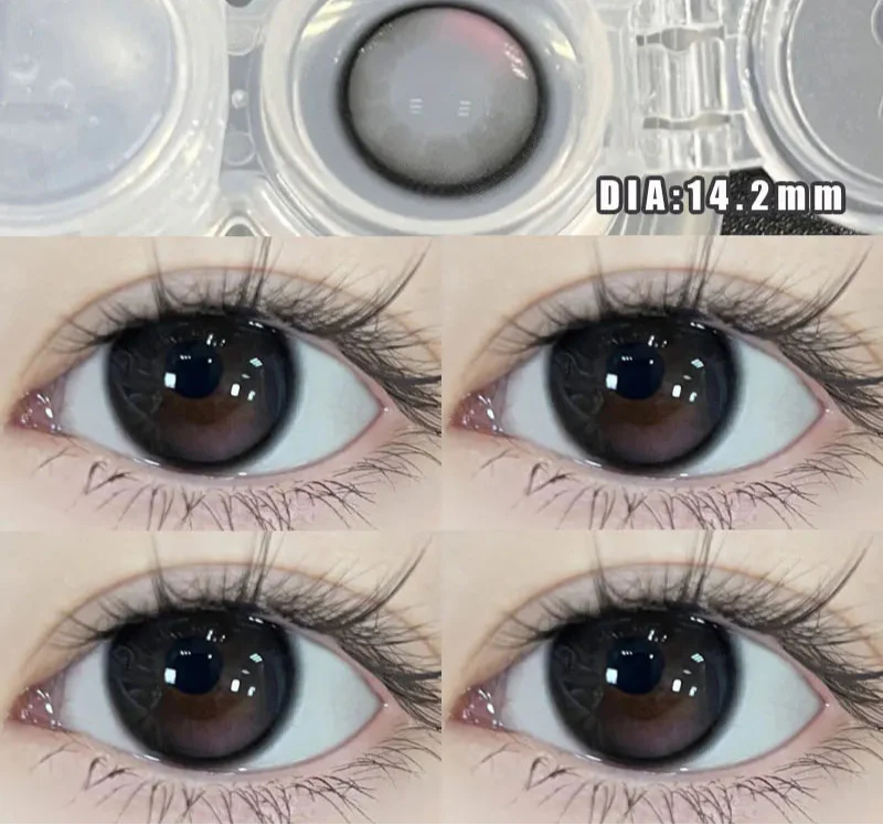 1Pair nature Contact Lenses Soft Lenses Brown Eye Diameter 14.5mm 14.2mm 14.0mm Beautiful pupils Black Lens Myopia Degree