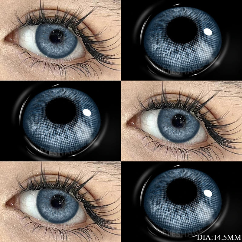 1 Pair Green Contact Lenses for Eyes Beauty Pupils Lenses Eye 14.2mm Yearly Use Fashion Blue Colored Contacts Lenses Green