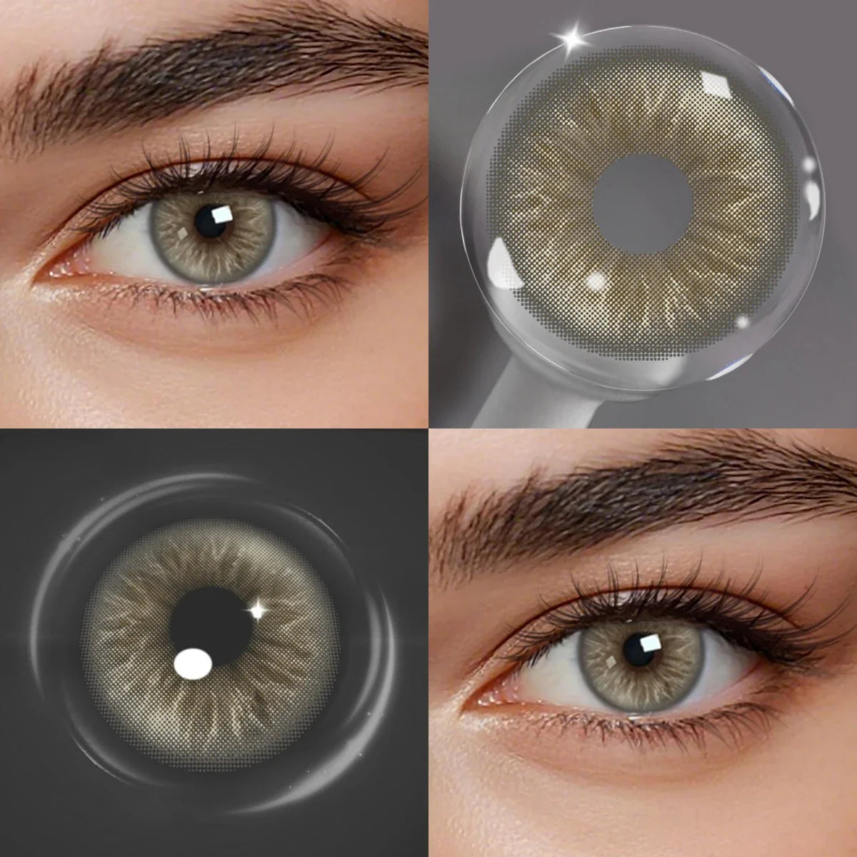 14.5mm Natural Eye Beauty Brown Blue Colored Contact Lenses Half Yearly Soft Lens Cosmetic Eyewear For Women Daily Makeup
