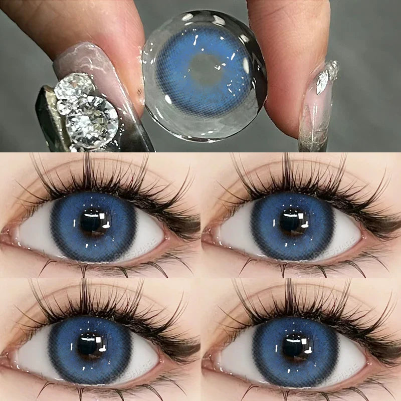 1Pair New Color Contact Lenses for Eyes Blue Contact Lenses Yearly Beautiful Pupils Gray Contact Lenses Green Contacts