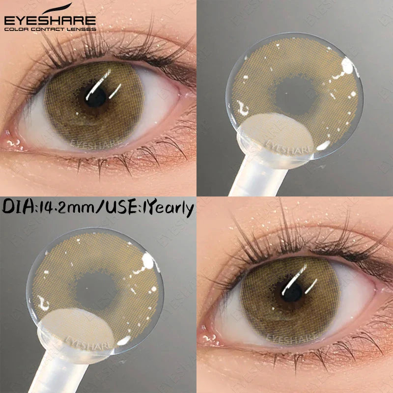 Light Colored Contact Lenses Natural Brown/Gray Lense High Quality Blue Lenses Yearly Beauty Makeup Green Eye Lenses