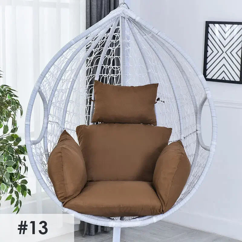 Swing Egg Chair Mat Cushion Cover Outdoor Patio Hanging Seat Home Decor Garden Lounger Cushion Cover (No Filling)