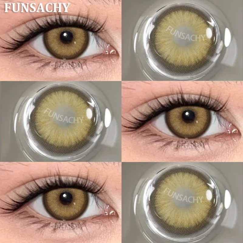 1 Pair New Color Contact Lenses for Eye Beautiful Pupil Fashion Blue Soft Lenses Gray Natural Contacts Yearly Cosmetics