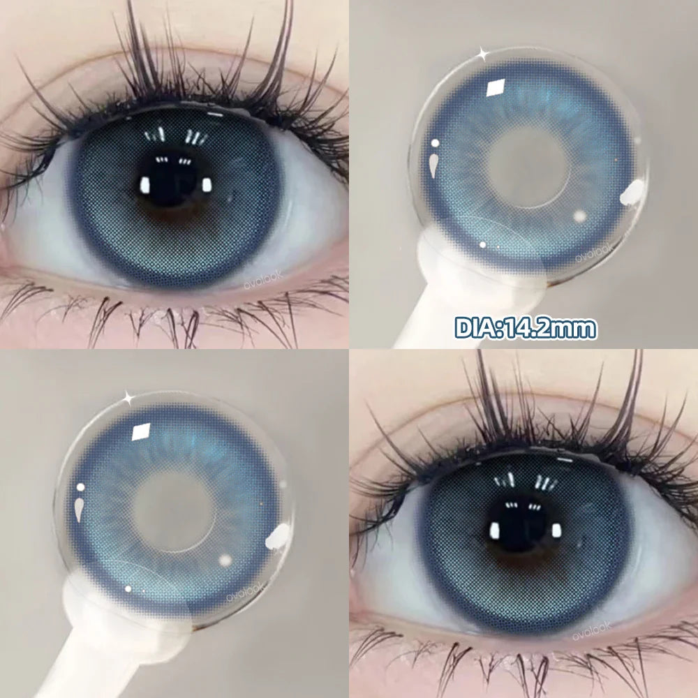 1 Pair Myopia Prescription Colored Contact Lenses Fashion Lens Beauty Pupils Blue Eye Color Lenses Purple Eye Lenses