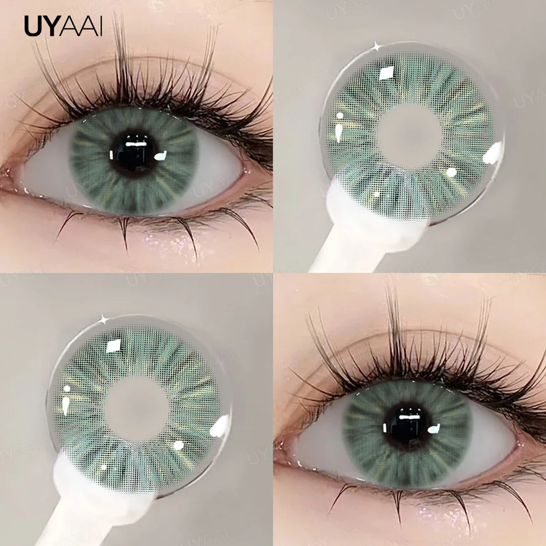 2pcs Hot Sales Colored Pupils for Eyes Green Natural Look Eye Contacts Gray Fashion Lenses Beauty Color Lens