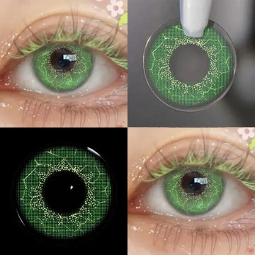 Anime Colored Contact Lenses Miku Cosplay Coloured Contact Lens Yearly Beauty Small Pupils Lens Pink Eye Lenses