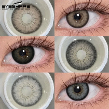 1 Pair Fashion Colored Contact Lenses Popular Natural Gray Brown Beauty Pupils Black Eyes Lens Yearly Blue Eyes Contact