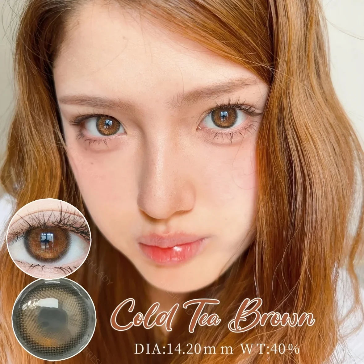 1 Pair Brown Colored Contact Lenses Natural Pupils Eyes Soft lenses Natural Beauty Eye Makeup Supplies 14.20mm Yearly