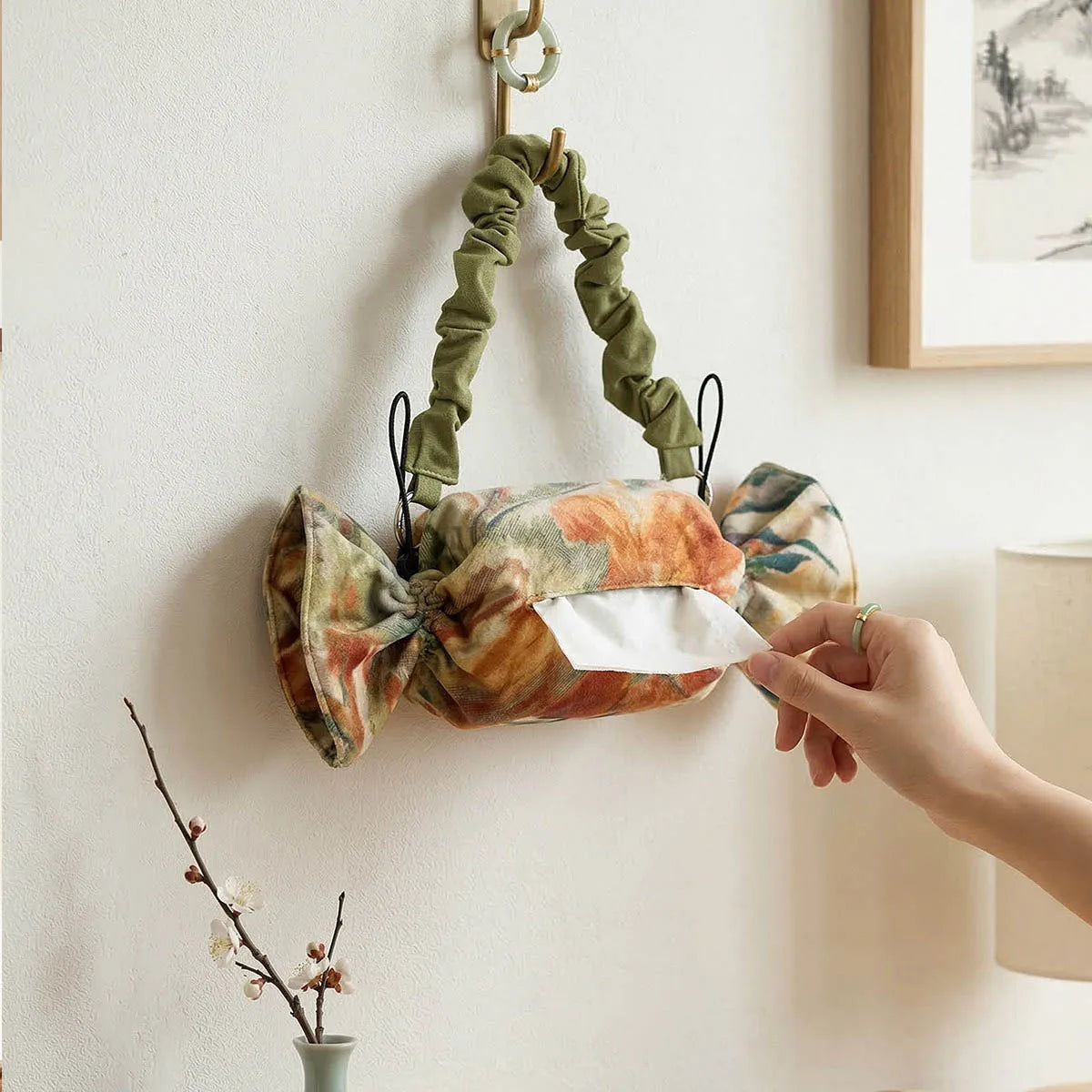 Wall-Mounted Tissue Box Living Room Restaurant Table Tissue Box Car Modern Simple Tissue Storage Bag Creativity Home Decoration