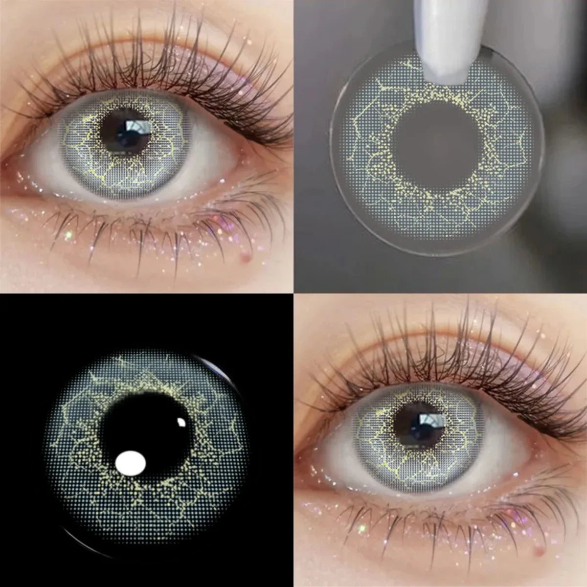 Eye Eyes Color Contacts Colored Contact Lenses Lens Small Pupils Myopia Cosplay Anime Cute 2Pcs 12 Months 1 Year Use