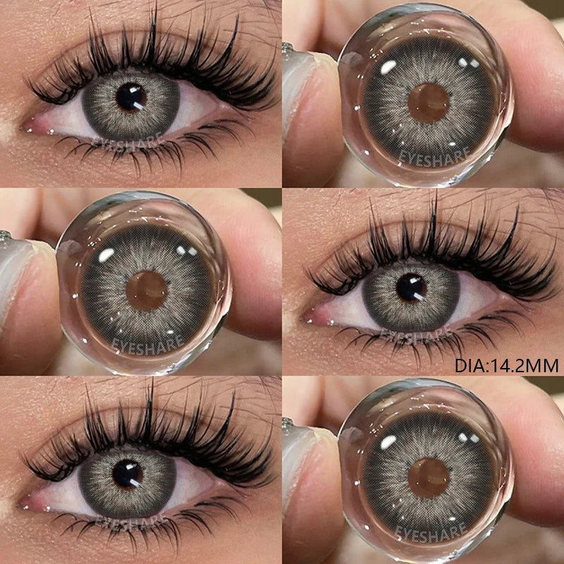 Color Contact Lenses For Eyes 1pair Yearly Natural Eye Green Color Lens Cosmetic Soft Eye Lenses Beauty Pupils Blue Lenses