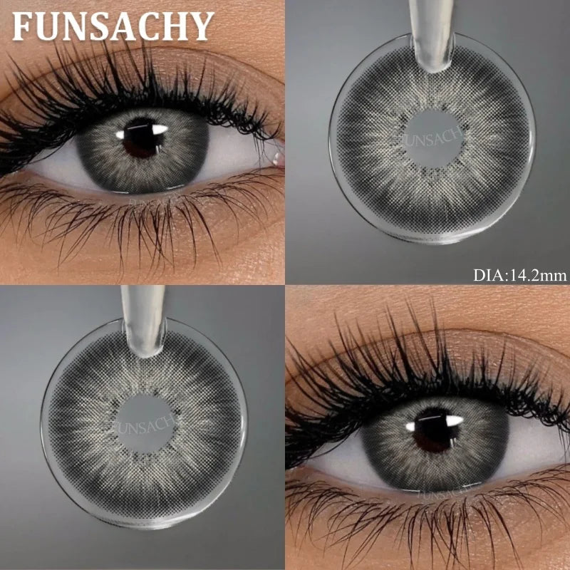 1 Pair Black Color Contact Lenses Brown Grey Beauty Soft Contact Lenses Yearly Fast Shipping Beauty Pupils Cosmetics
