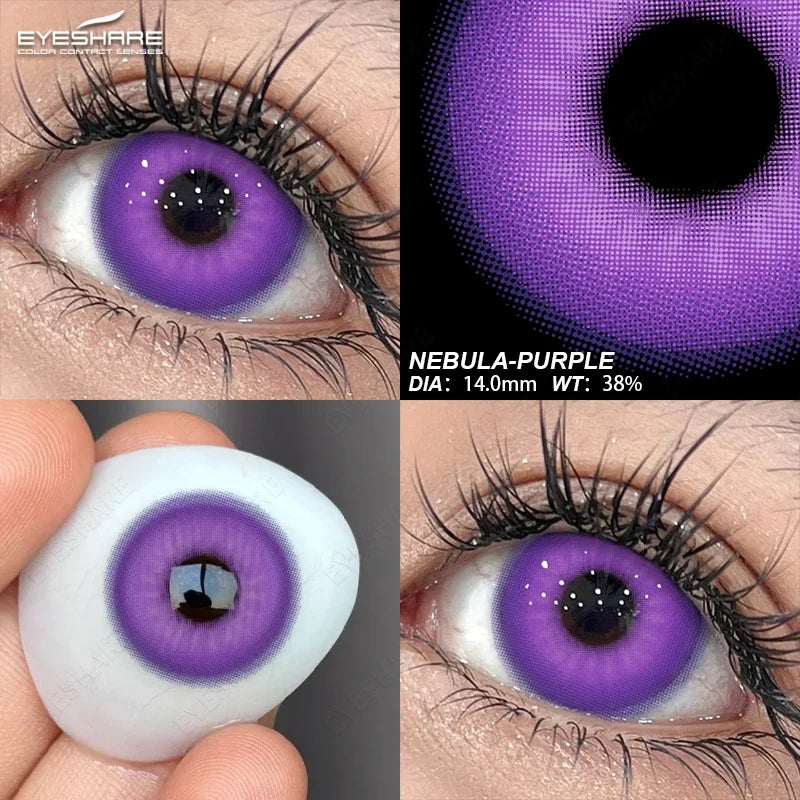 2pcs Colored Contact Lenses Halloween Cosplay White Crazy Contact Lenses Anime Red Eye Lenses Green Makeup Contact Lens
