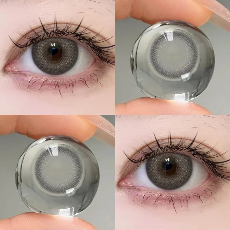 1 Pair Color Contact Lenses For Eyes Natural Gray Blue Beautiful Pupil Soft Natural Accessories Yearly Cosmetic Pupils