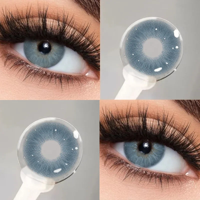 2PCS NEW Green Eyes Color Lens Colored Pupils for Eyes Natural Fashion Soft Lenses Korean Style Colorcon Eye Contacts