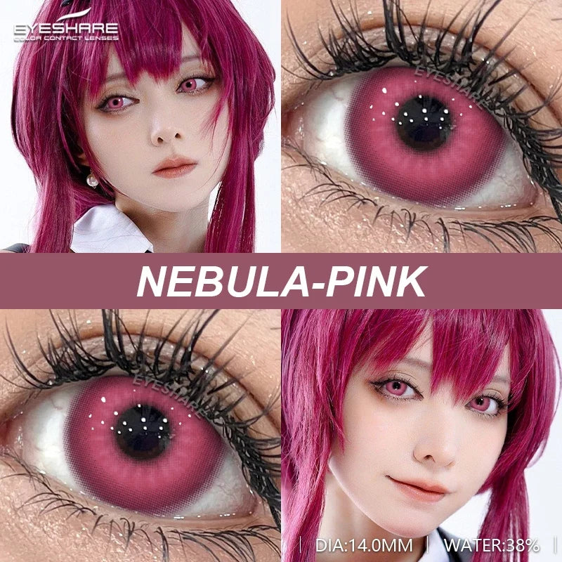 2pcs Colored Contact Lenses Halloween Cosplay White Crazy Contact Lenses Anime Red Eye Lenses Green Makeup Contact Lens