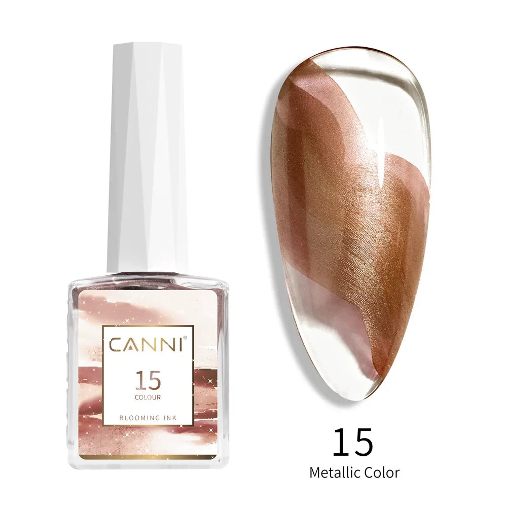 9ml Blooming Nail Polish Air Dry Watercolor Marble Gel Nail Liquid Venalisa Smoke Bubble Varnish Gradient Painting Ink