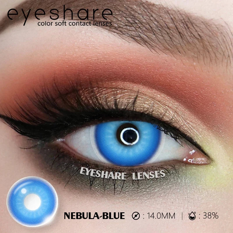 1pair Halloween Colored Contact Lenses Cosplay White Crazy Contact Lenses Anime Red Eye Lenses Blue Makeup Contact Lens