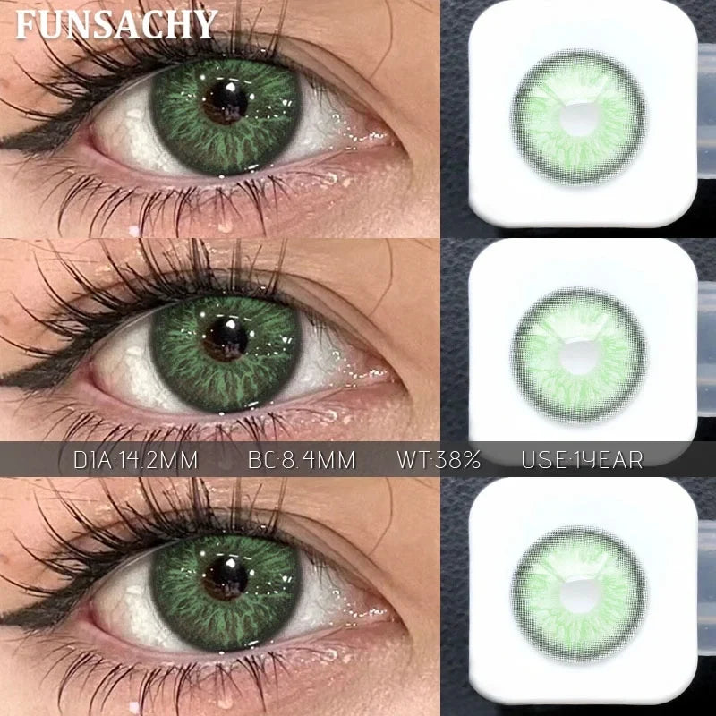 2PCS Brown Series Soft Contact Lenses for Eyes Yearly Wear Natural Daily Makeup Colored Eye Lenses Women Cosmetics Lens
