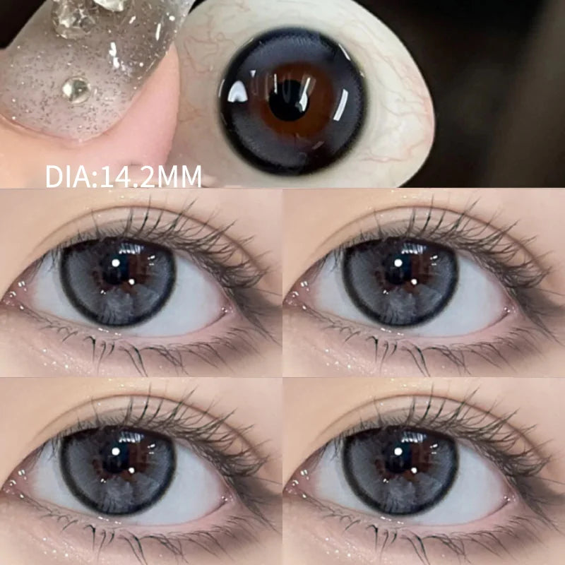 Contacts Lenses For Eyes Myopia Beautiful Yearly Black Student Lens Makeup Diopter Free Shipping Natural New