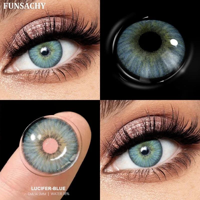 1 Pair Gray Color Contact Lenses for Eyes Natural Brown Blue Lenses Green Eye Contacts Beauty Cosmetic Pupils Yearly