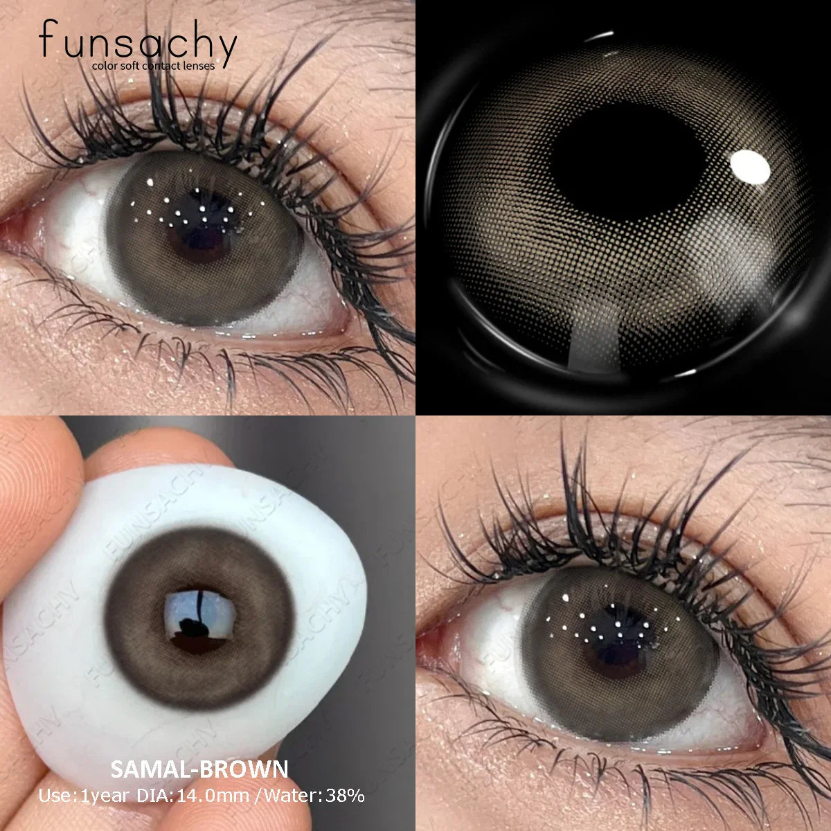 1 Pair New Myopia Blue Contacts Lenses With Diopters Prescription Fashion Colored Contact Lens for Eyes 0~-8.00 Degree