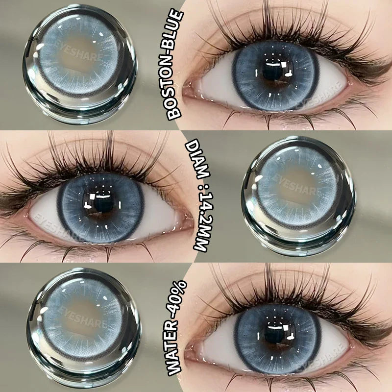 1 Pair Color Contact Lenses for Eyes Cosmetics Blue Contact Lenses Brown High Quality Natural Contact Lenses Gray Lenses