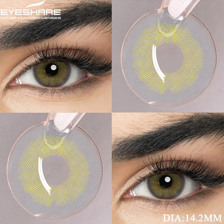Blue Contact Lenses Colored Contacts for Eyes 1 pair Brown Eye Lenses Gray Lenses Yearly Cosmetic Makeup Eye Contacts