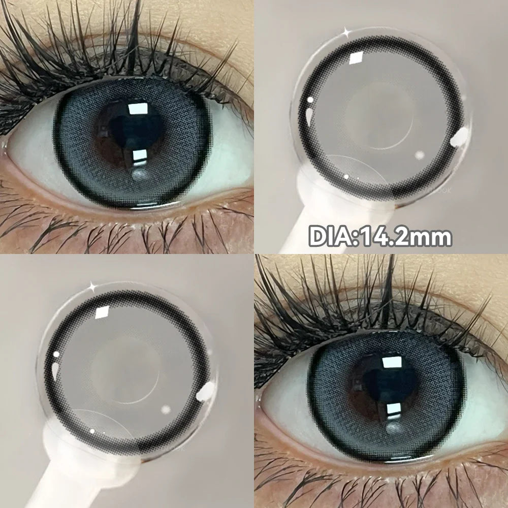 2pcs Cyberpunk Blue Contact Lenses for Eyes Fashion Color Pupils Beauty Eye Color lenses Natural Gray Lens Myopia Lenses