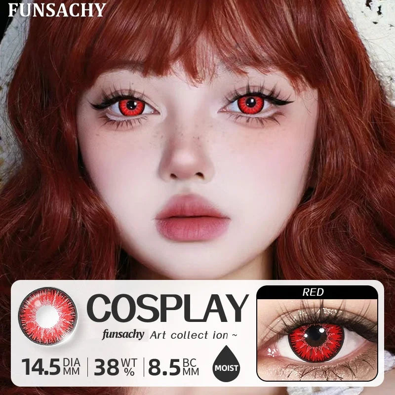 1 Pair Cosplay Makeup Contact Lenses for Eyes Halloween Essential Accessories Anime Cosplay Lens Yearly