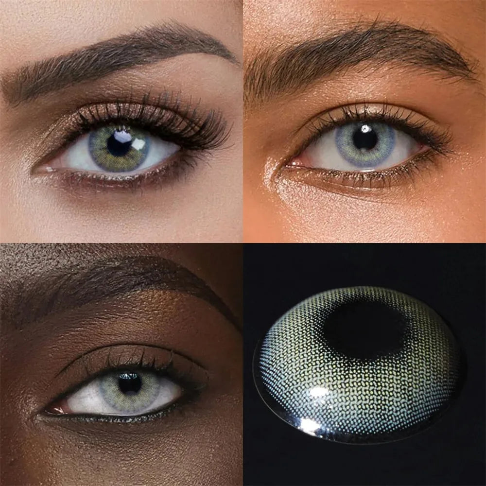Eye Eyes Color Contacts Colored Contact Lenses Lens Natural Beauty Cosmetic Amber Daily 2Pcs 6 Months Half Year Use