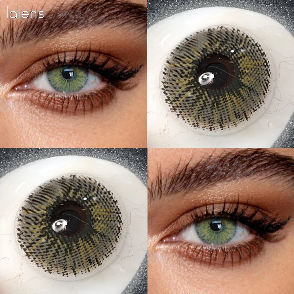 14.2mm Angeles Brown Colored Contact Lenses Half Yearly Cosmetic Eyewear Soft Lens for Daily Eye Beauty Makeup Contacts