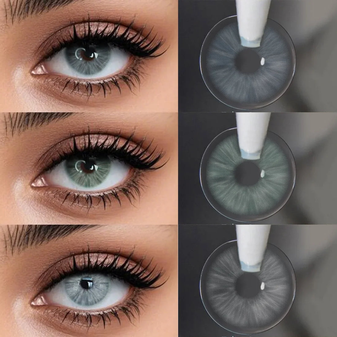 Metcolor Blue Colored Contacts 2Pcs Half-Year Small Pupil Prescription Soft Cosmetic Lenses