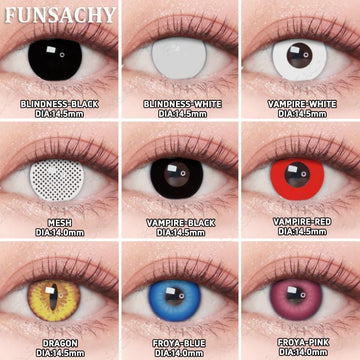 1 Pair Cosplay Makeup Contact Lenses for Eyes Halloween Essential Accessories Anime Cosplay Lens Yearly