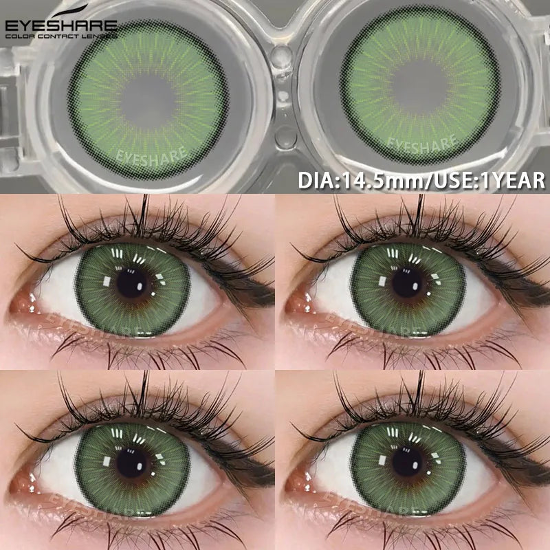 1pair Blue Contact Lenses For Eyes Korean Cute Lens Eye Makeup Pupil Brown Softlenses Women's color contact lenses
