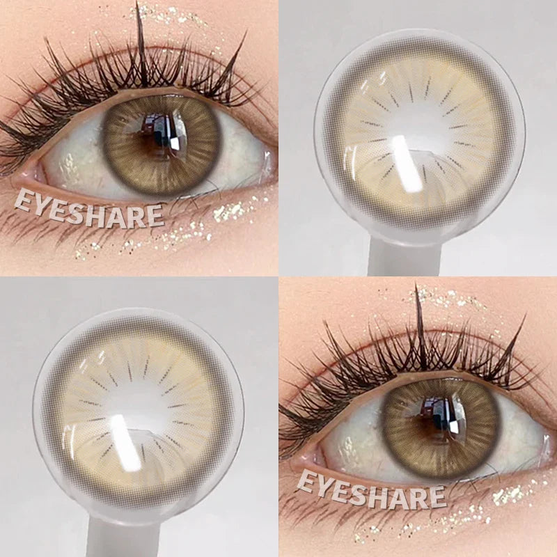 1 Pair Color Contact Eye Color Lenses Makeup Natural Brown Lens Cosmetics Gray Eyes Lenses Woman Makeup Blue Beauty Con