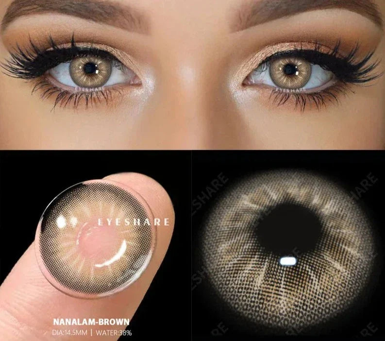 1pair/2pcs Myopia Lenses Color Contact Lenses for Eyes Brown Lenses Blue Eye Lenses Green Contacts Prescription Lenses