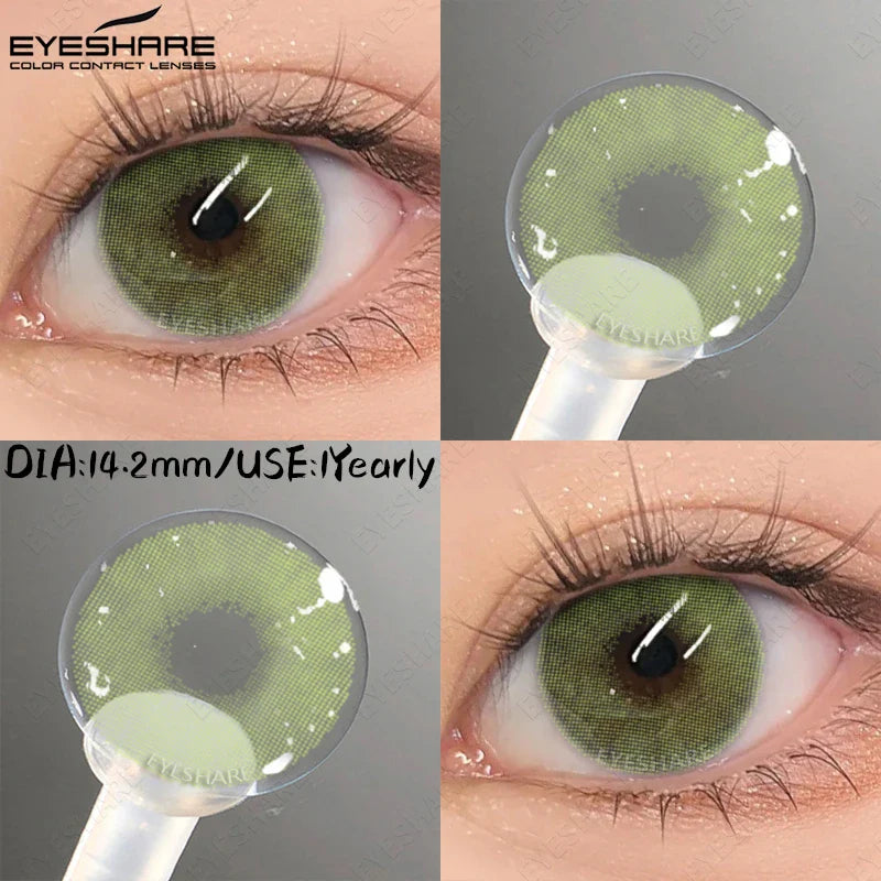 Light Colored Contact Lenses Natural Brown/Gray Lense High Quality Blue Lenses Yearly Beauty Makeup Green Eye Lenses