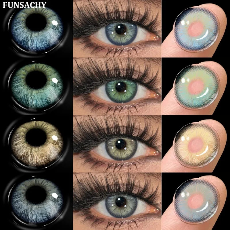 Fashion Color Contact Lenses for Eyes 1 Pair Korean Soft Natural Lenses Gray Pupils Eye Makeup Contacts Blue Brown Lens