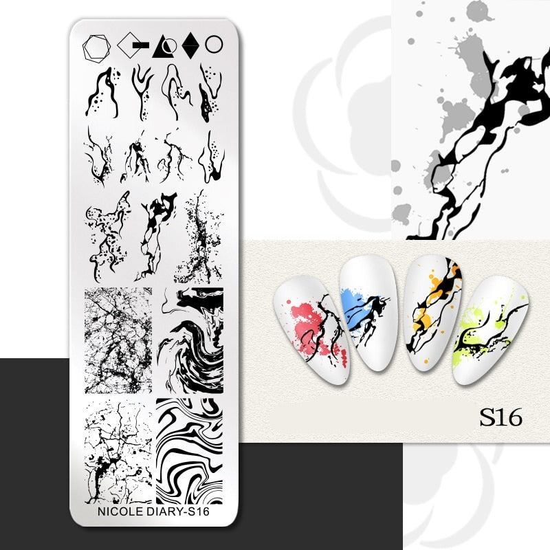 Halloween Series Nail Art Stamping Plates Snake Butterfly Designs Nail Polish Flower Printing Stamp Template Tools