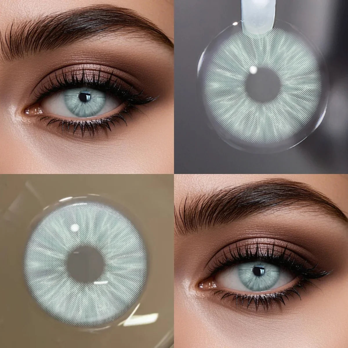 Metcolor Blue Colored Contacts 2Pcs Half-Year Small Pupil Prescription Soft Cosmetic Lenses