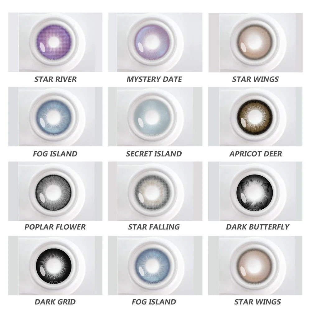 1 Pair Purple Beauty Colored contact lenses For Eyes Halloween Makeup Lens Pupils Fashion Big Eye Lenses Myopia Lenses