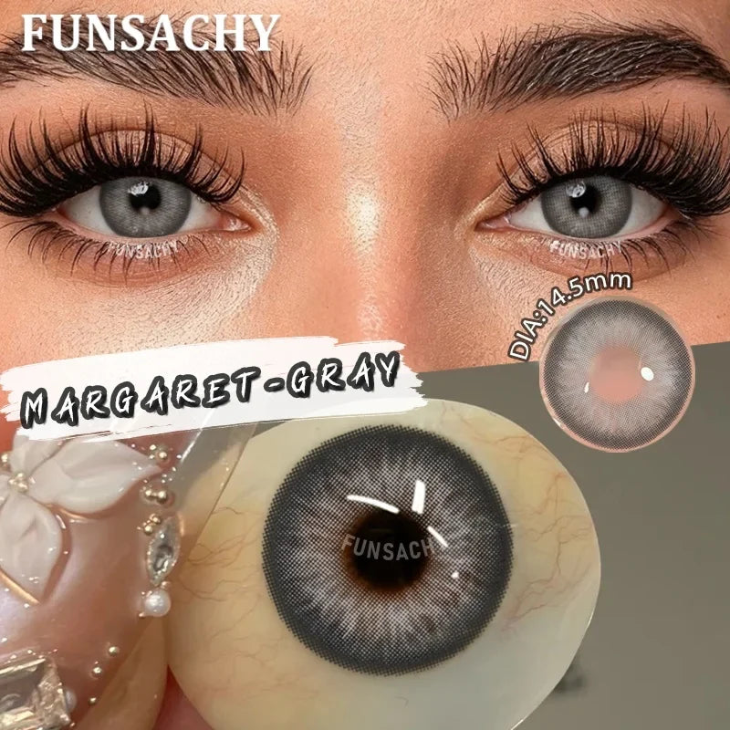 1 Pair Contact Lenses for Eyes Color Korean Pupils Makeup Accessories Beauty Contact Lenses Yearly New Contact Lens