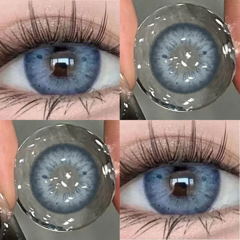 2PCS Color Contact Lenses for Eyes with diopters Myopia Green Blue Pupils Lenses Beauty Cosmetics Multicontact Lenses