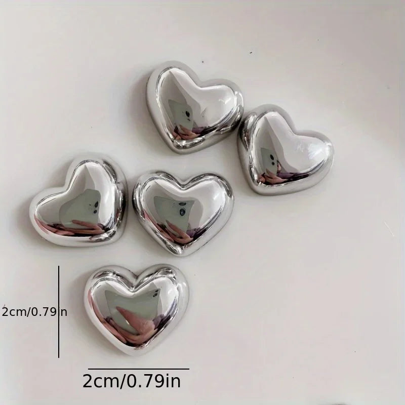 12-Pack Heart-Shaped Metal Magnets for Refrigerator & Message Boards - Strong, Decorative, and Perfect for Kitchen or Home Decor