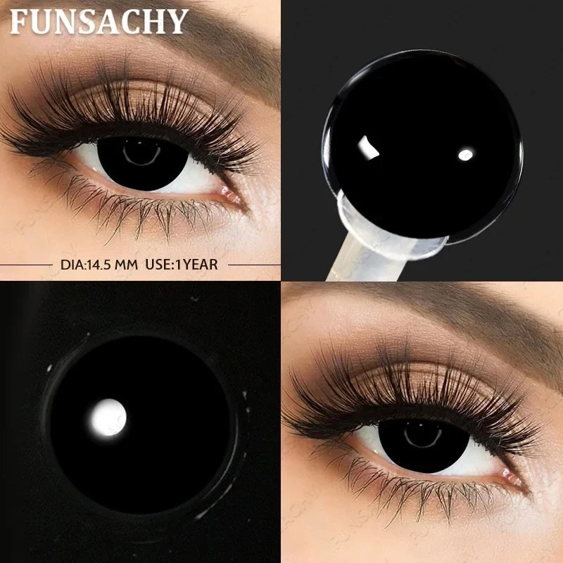 Halloween Makeup Cosplay White Lens Cosplay Contact Lens Beauty Cosmetics Colored Contacts Black Lenses Circle Red Lens