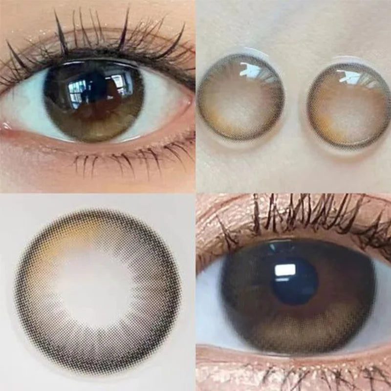 1 Pair Korean Lenses Contact Lenses for Eyes Natural Lenses Brown Beauty Pupils Soft Lens Makeup Fast Shipping